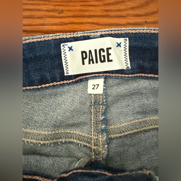 🆕 PAIGE Verdugo Crop Women’s Jeans Hydrangea Dest w/ Heirloom Hem Size 27 - Picture 8 of 11